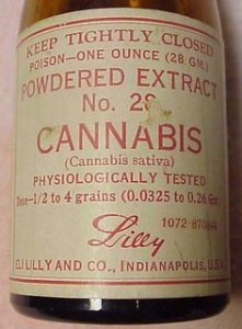 Paul Stanford's antique cannabis bottle collection - Powdered Cannabis Extract by Lilly